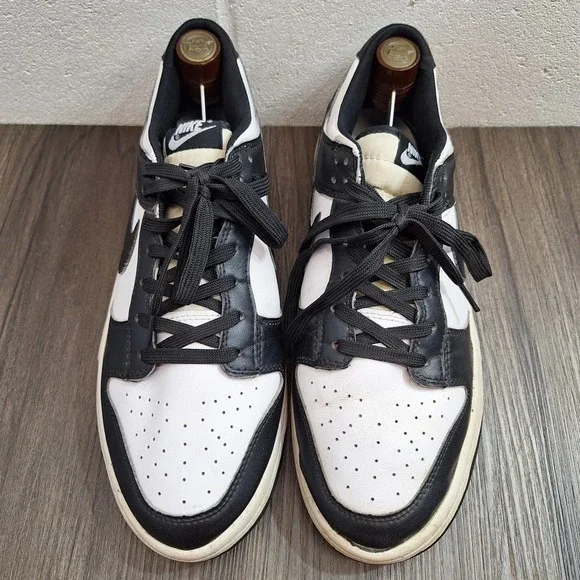 Nike Basketball Dunk Low Panda White Black Leather Sneakers Men's 11 DD1391-100 - Picture 1 of 12